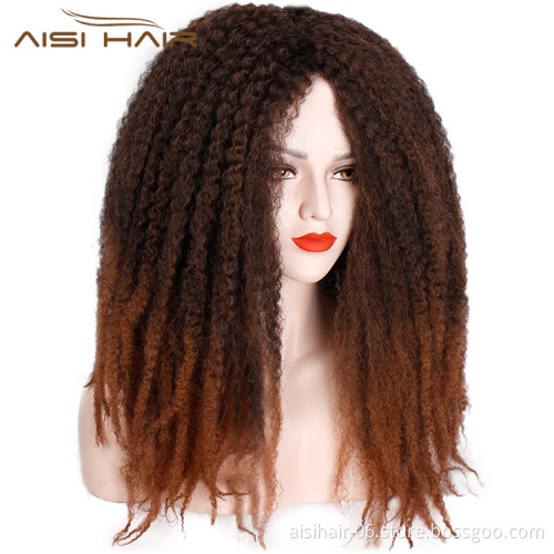 Aisi Hair Afro Kinky Curly Braiding Hair Wigs Dreadlock Braids Wigs Marley braiding Wigs for African American
